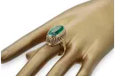 Ring Smaragd 14 Karat Gelbgold Vintage Handwerk vrc129y